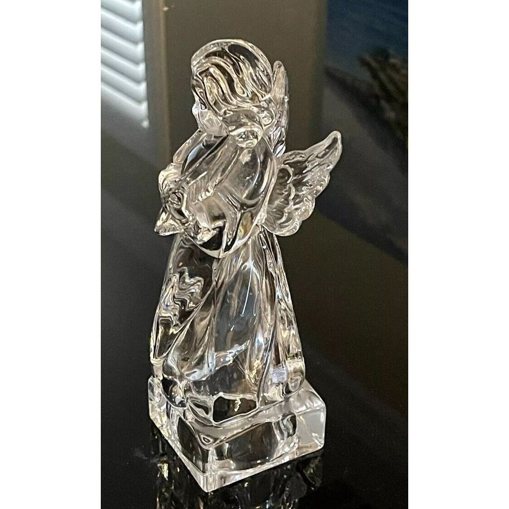 Mikasa‎ Christmas Angel Playing Harp Crystal Germany Herald Collection Vintage